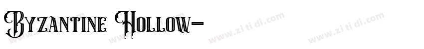 Byzantine Hollow字体转换